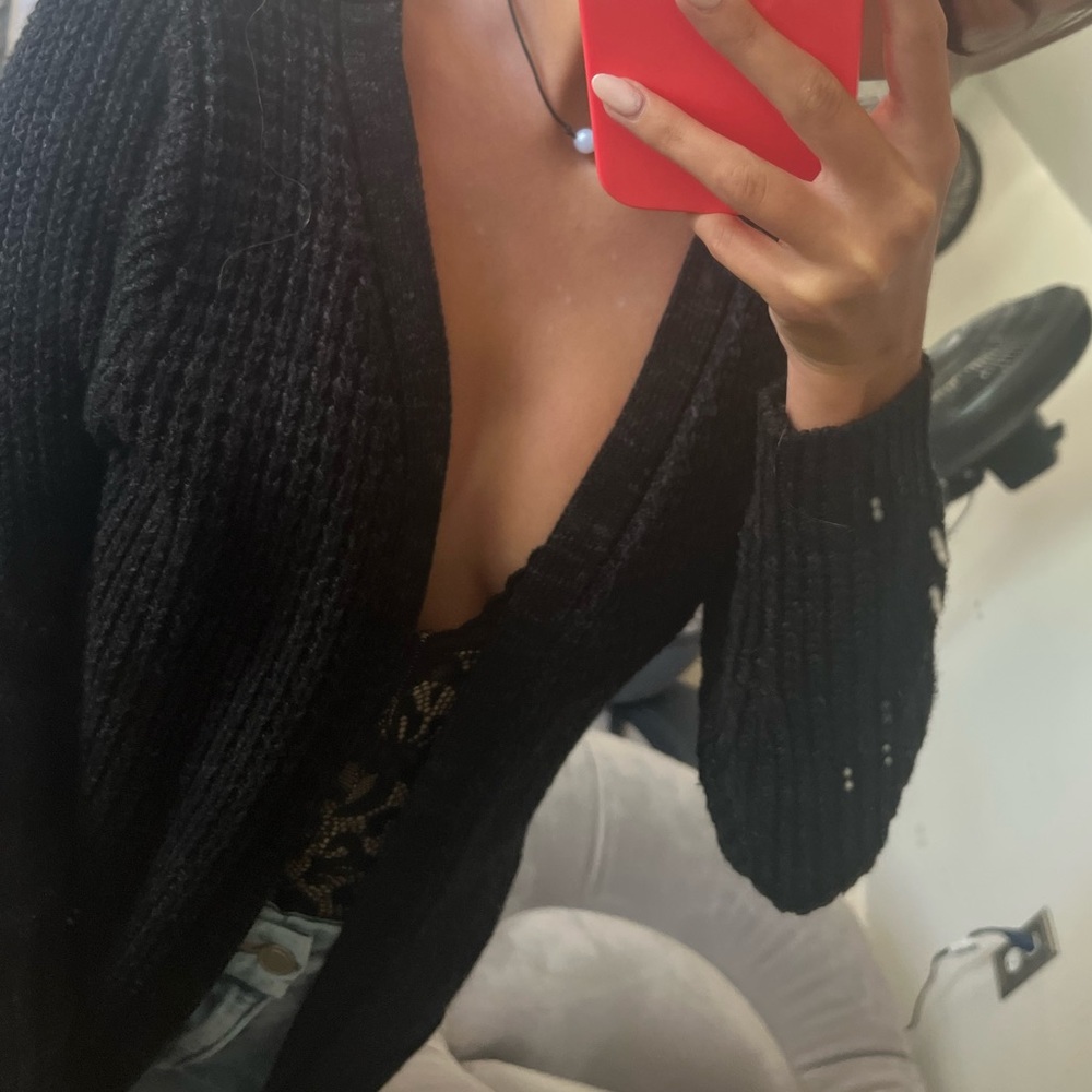 long black cardigan